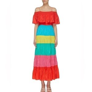 NWT Alice and Olivia- colored-block maxi dress Size 4